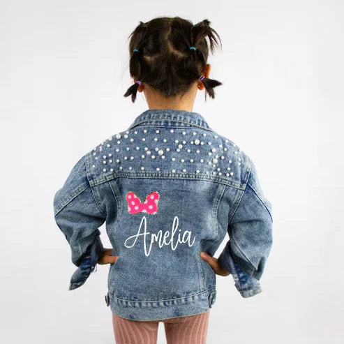 Custom Bow Patch Girls Jacket