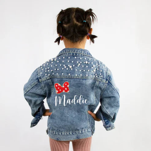 Custom Bow Patch Girls Jacket