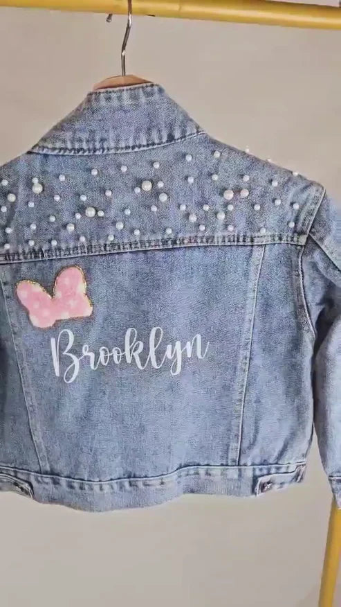 Custom Bow Patch Girls Jacket