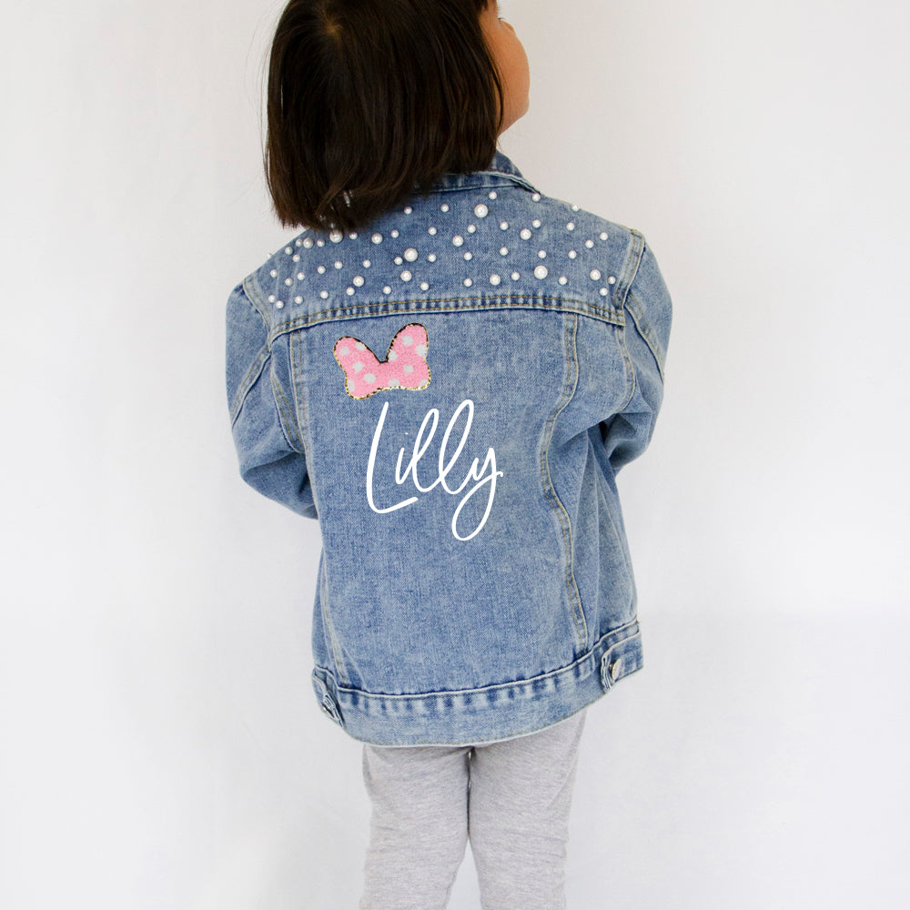 Custom Bow Patch Girls Jacket