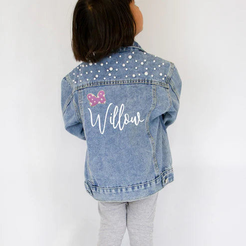 Custom Bow Patch Girls Jacket