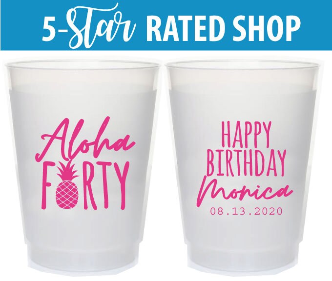 Hawaiian 40th Birthday Cups (259)