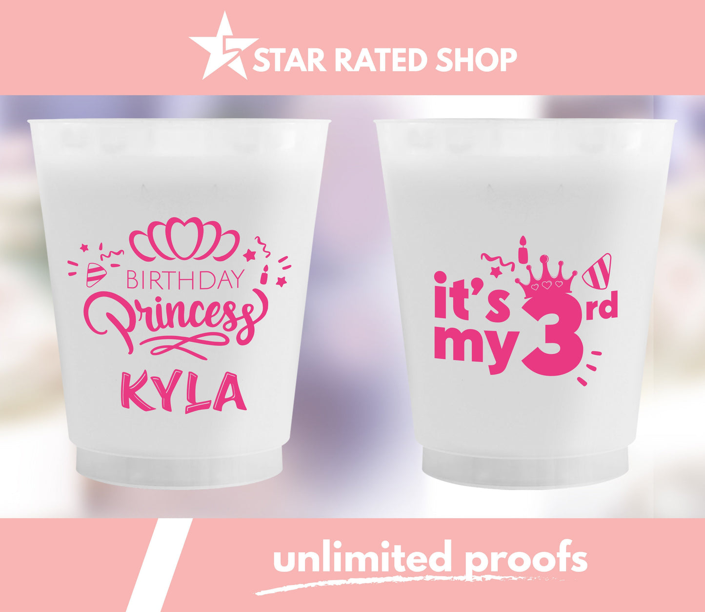 Custom Frosted Cups (dh)