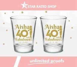 BIRTHDAY SHOT GLASS Favors (ah)