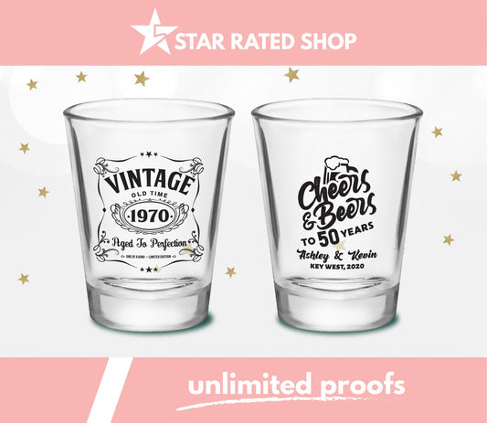 Custom Birthday Shot Glasses (ev)