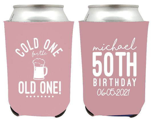 Personalized 50th Birthday Can Cooler Favors (38)