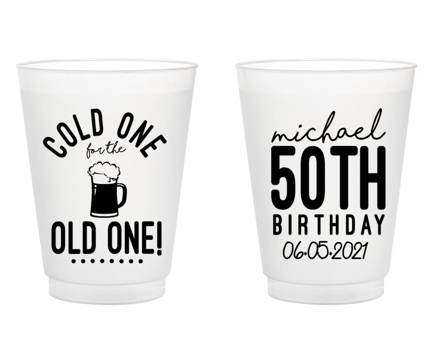 Personalized 50th Birthday Frosted Cup Favors (38)