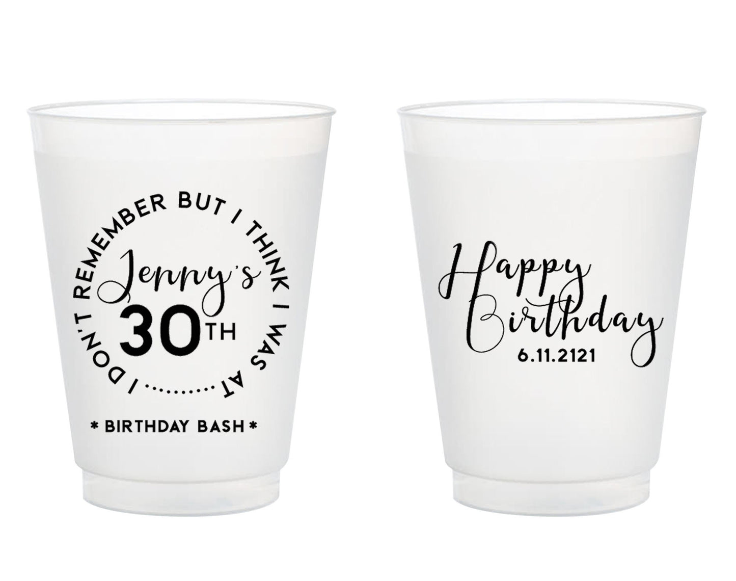 30th Birthday Bash Frosted Cups (322)