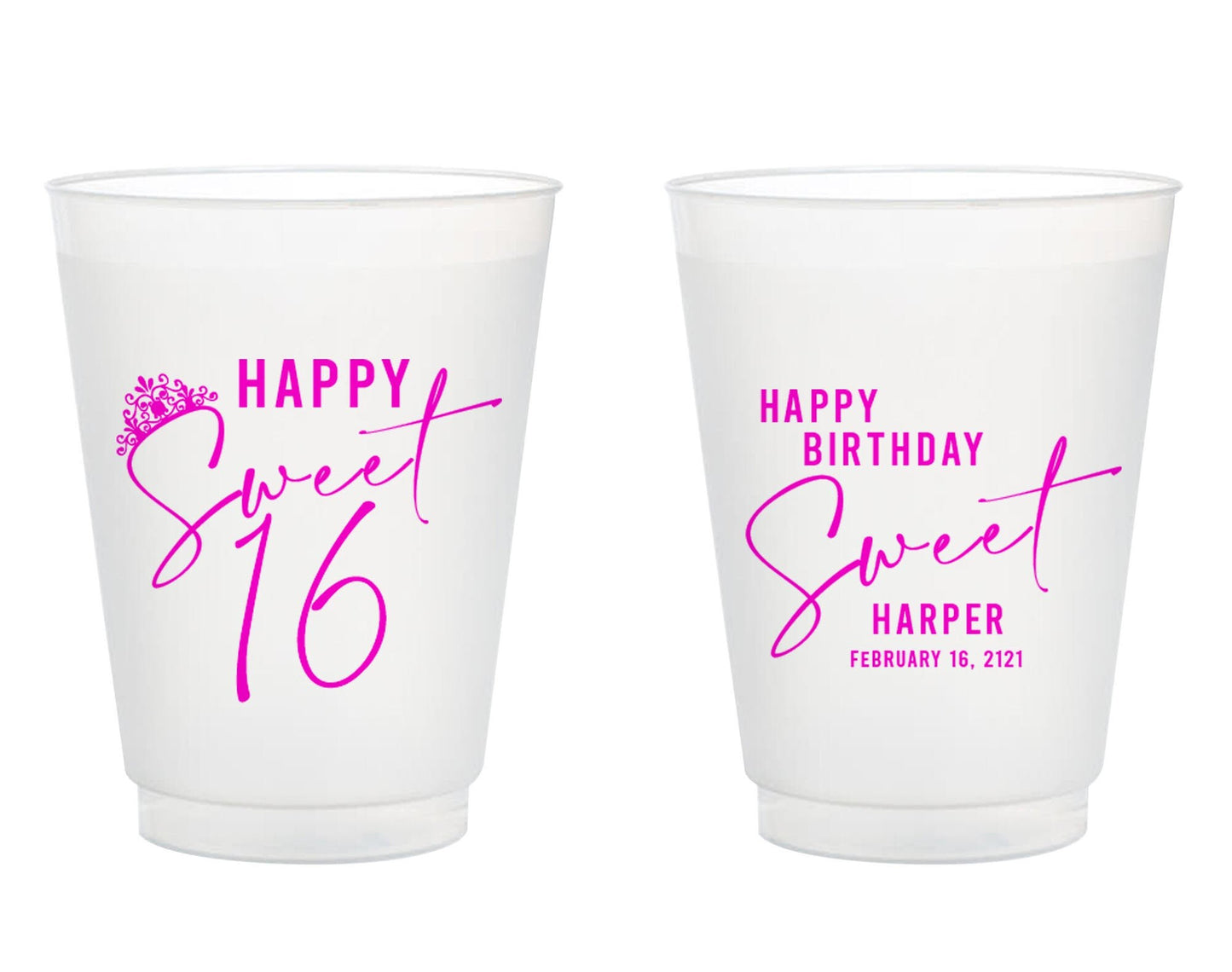 Sweet 16th Birthday Frosted Cups (325)