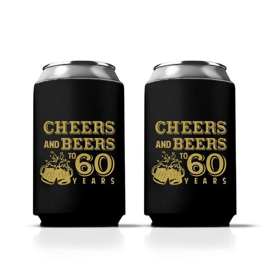 60th Birthday Party Custom Can Coolers (356)