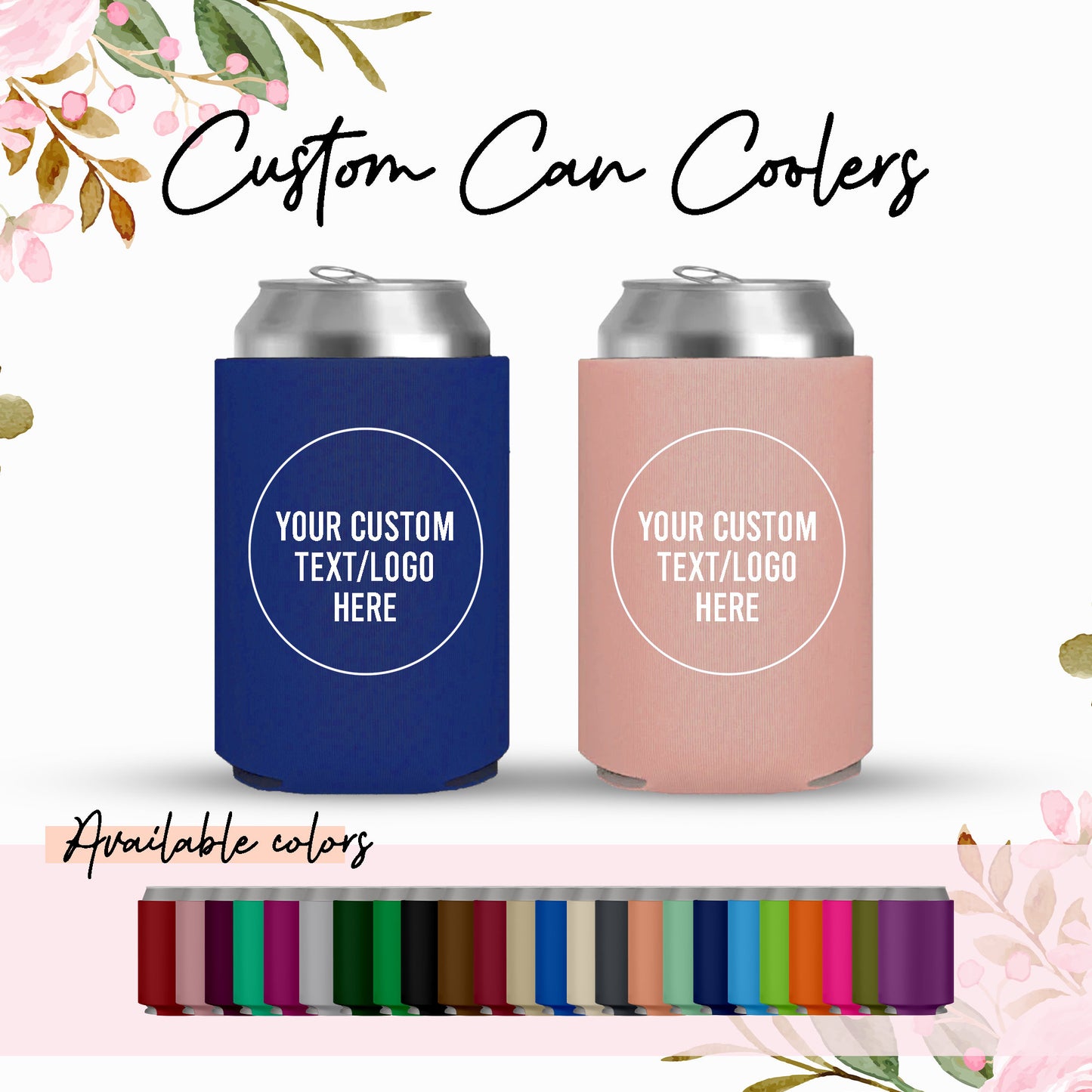 60th Birthday Party Custom Can Coolers (356)