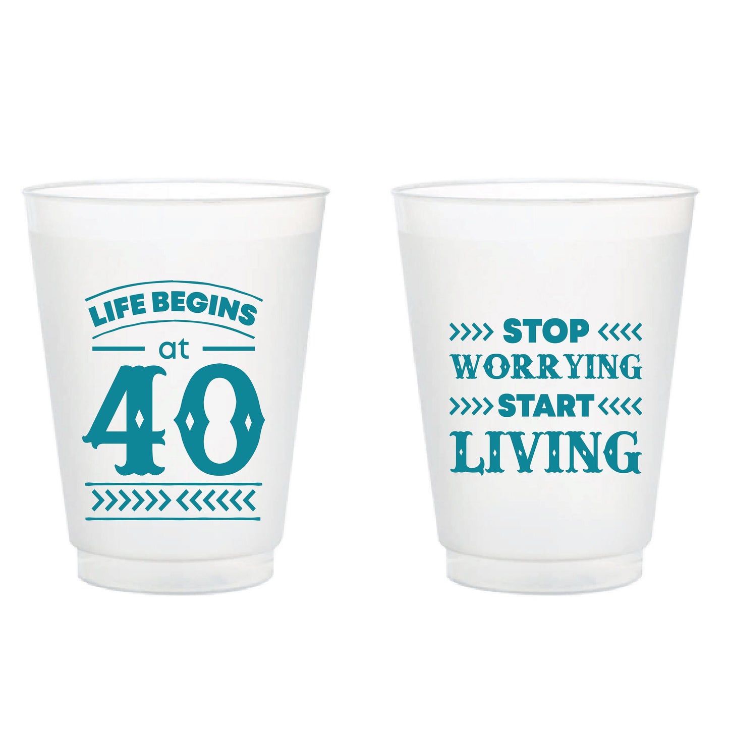 40th Birthday Frosted Cup Favor (156)