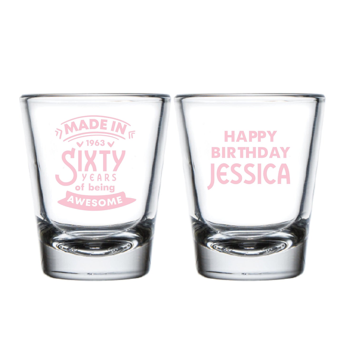 60th Birthday Custom Shot Glasses (157)