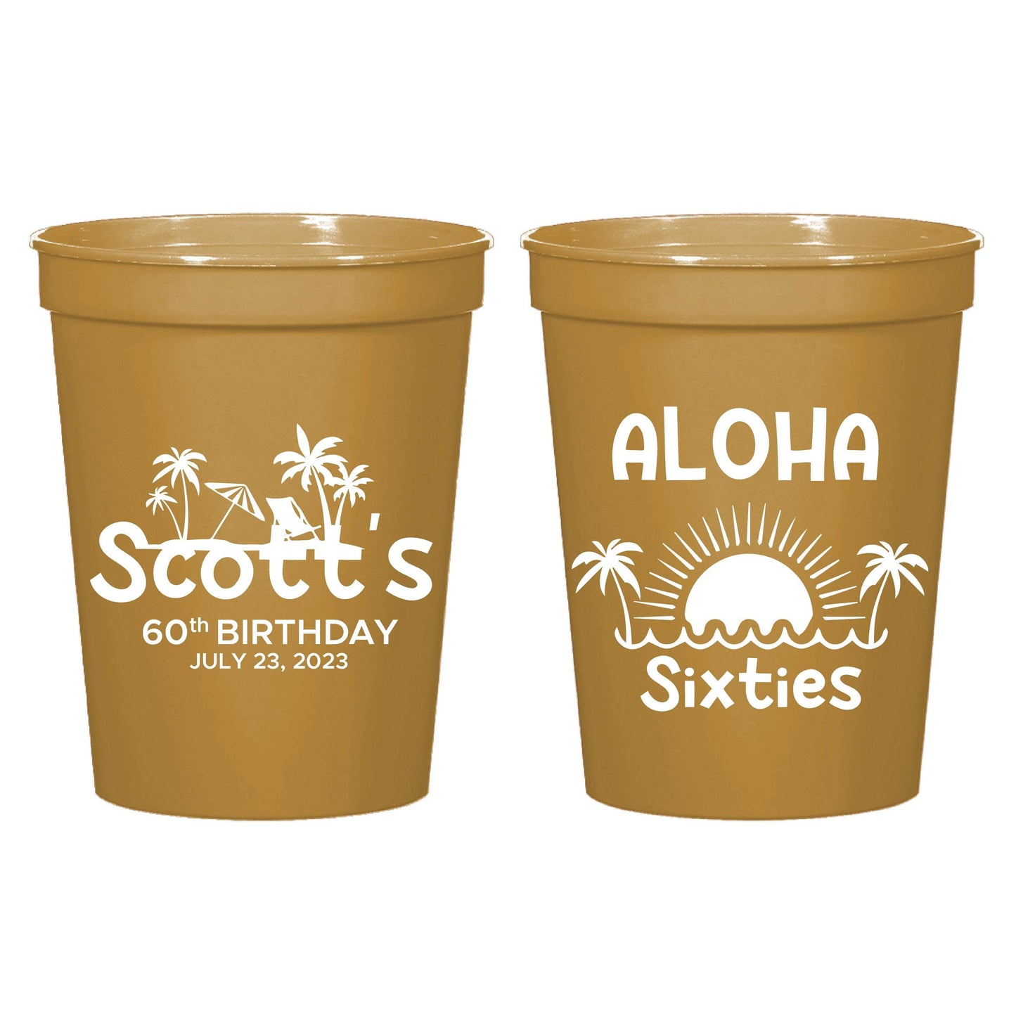 60th Birthday Plastic Cups (477)