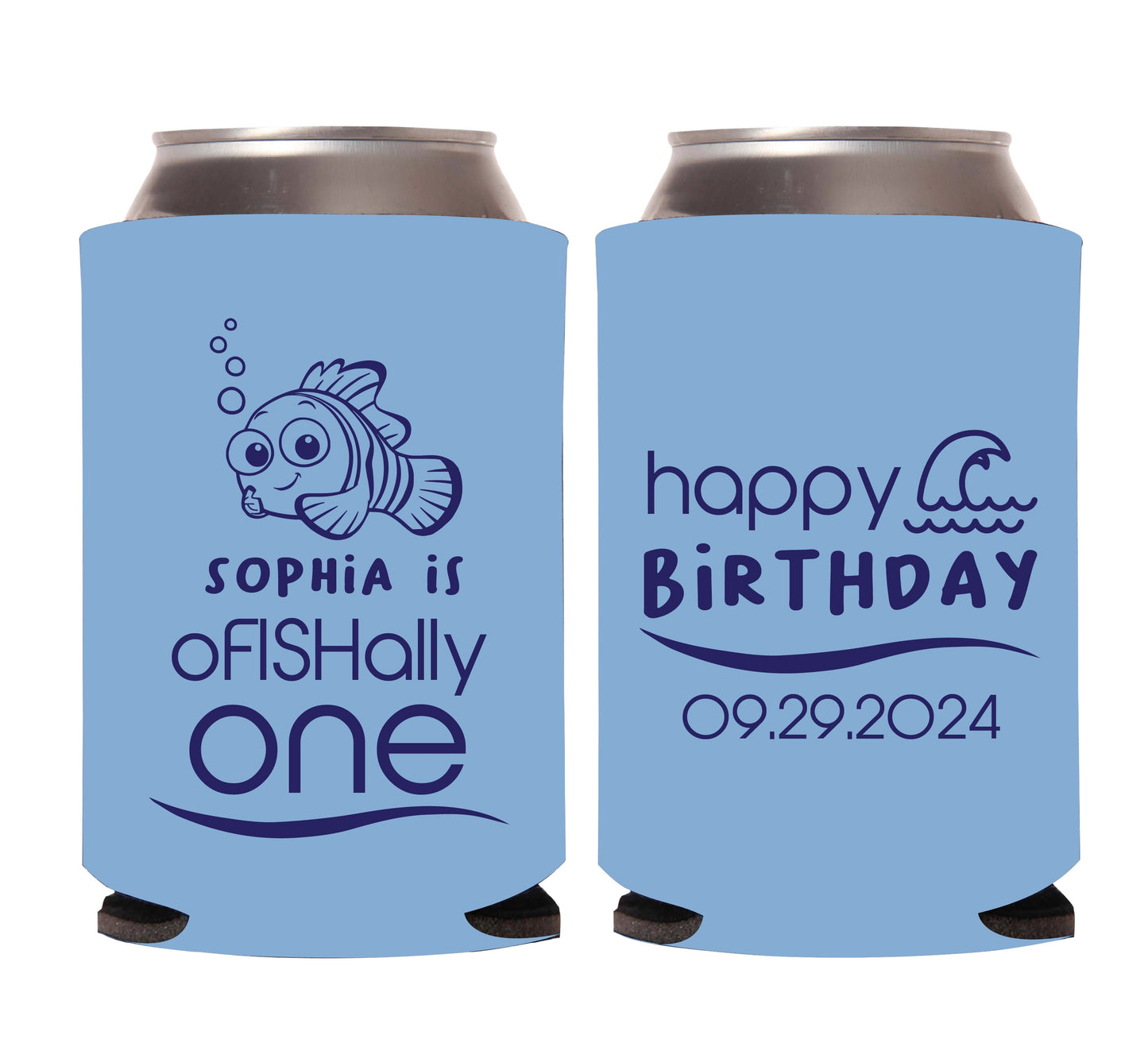 oFISHally One 1st Birthday Can Coolers (332)