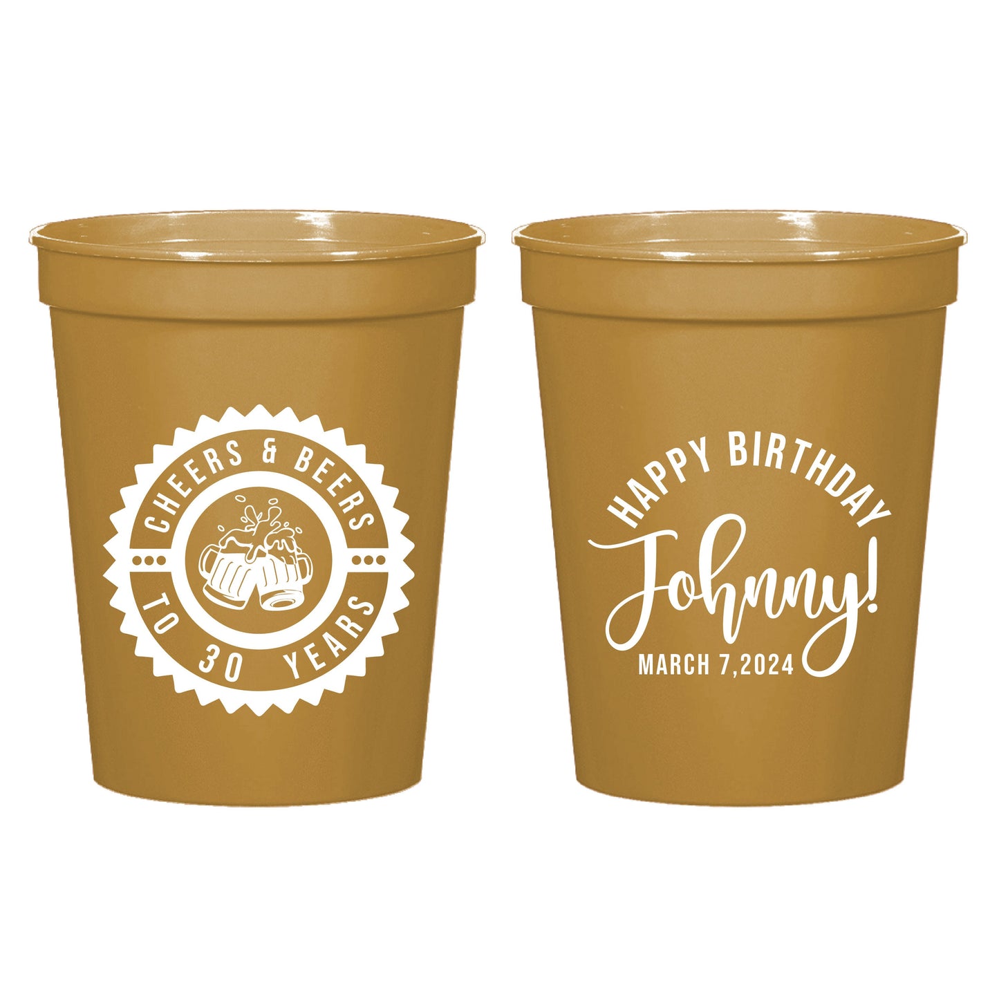 Personalized Stadium Cups for 30th Birthday (323)