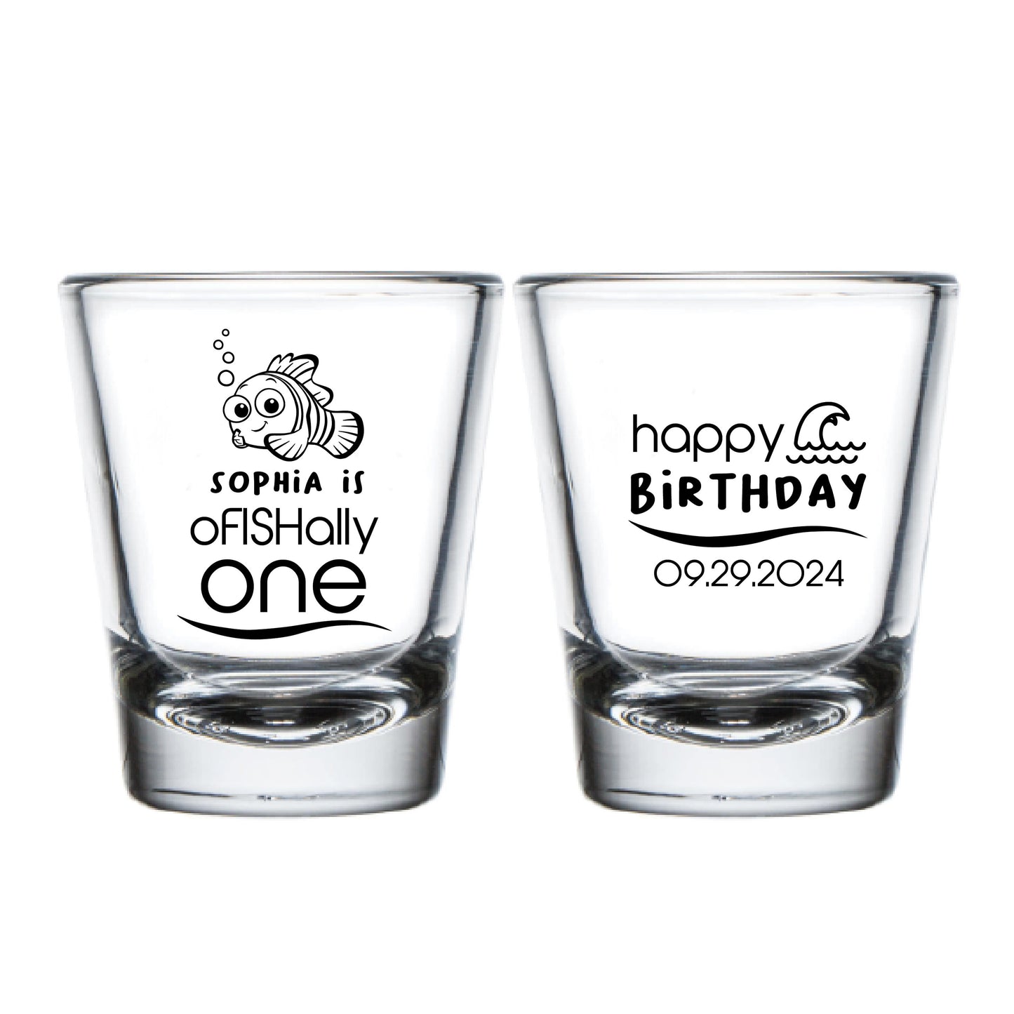 Custom 1st Birthday Shot Glasses (592)