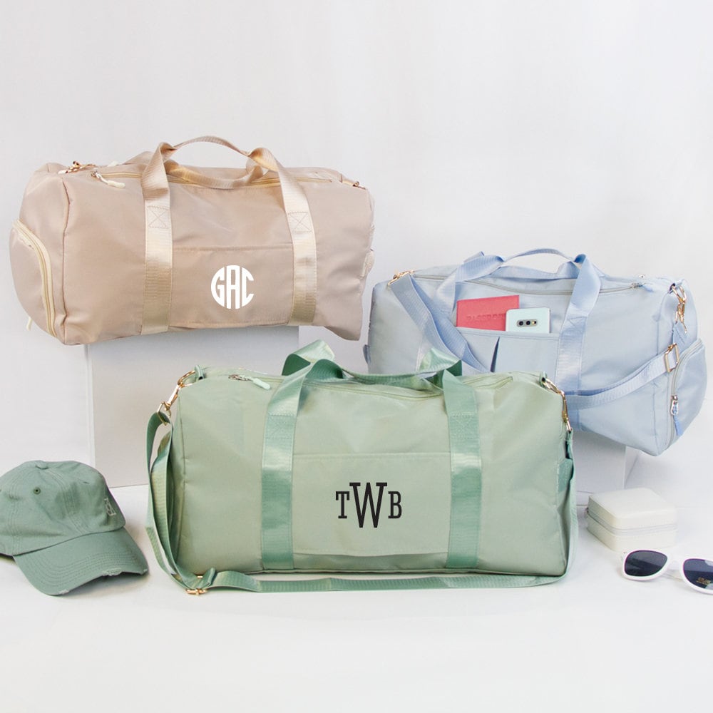 Monogrammed Duffle Bag Women's Gift