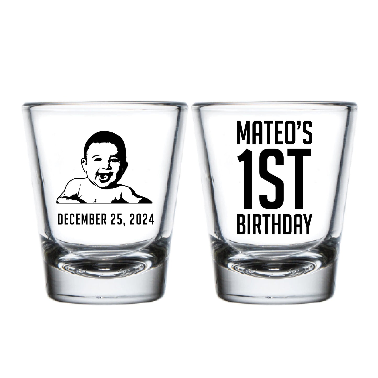 Custom 1st Birthday Shot Glasses (275)