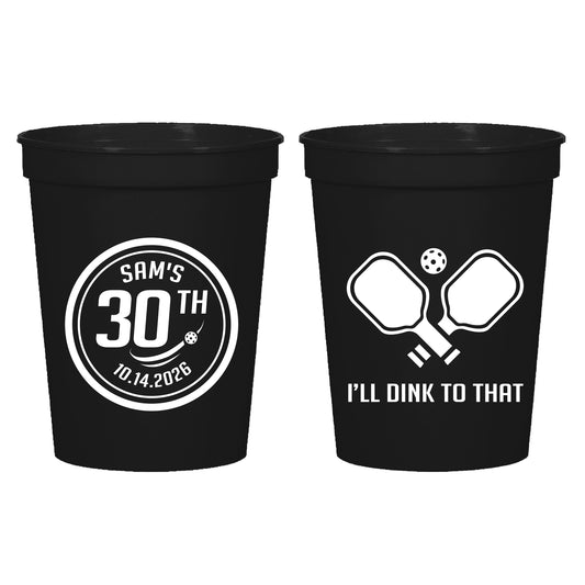 30th Birthday StadiumCups, Customized Table Tennis StadiumCups Birthday Favor, Personalized Birthday StadiumCup, Custom StadiumCup (626)