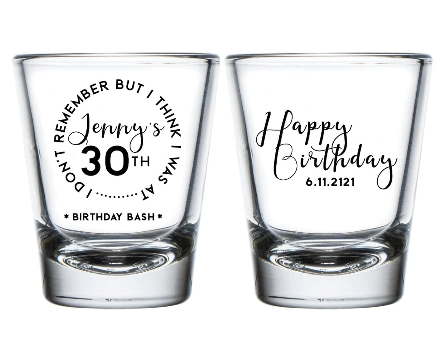 Customized 30th Shot Glass (322)