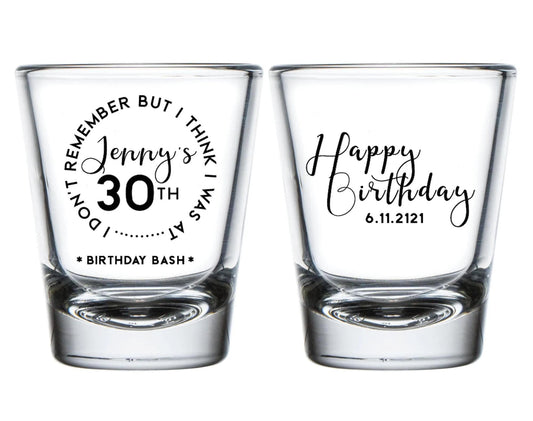 Customized 30th Shot Glass (322)